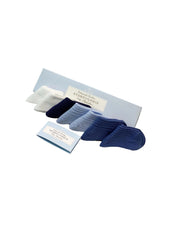 White Blue Shades, Set of 7 Socks