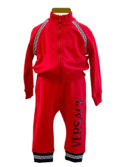 Greek Fret Pattern Embroidered Tracksuit