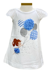 Little Girl Balloon Print Dress