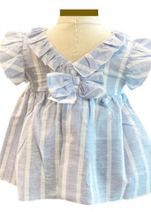 Stripe Ruffle Trim Top and Pants Set