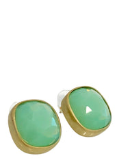 Gold Green Jadeous Earrings