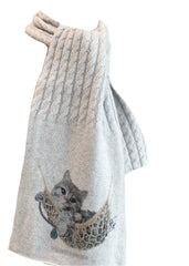 Cozy Cat in Hammock Cashmere Scarf