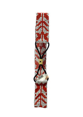 Red, White Beaded Headband