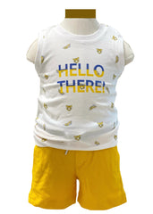 All Over Tiger Print Short Sleeves top and Short Set