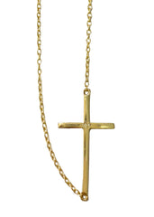 Gold Sheer Cross Necklace
