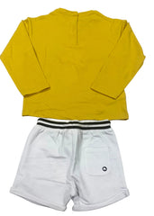 Mayoral Mustard Animal Print Long Sleeve and Short Set