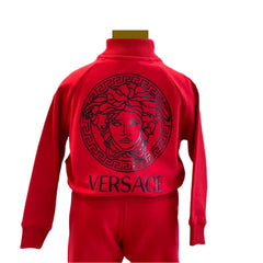 Greek Fret Pattern Embroidered Tracksuit