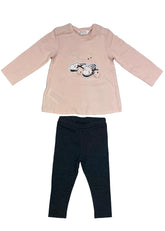 Mayoral Slip-on Embroidered Long Sleeve Top and Pants Set