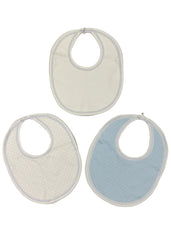Set of 3pc White Mini Dots Kissy Kissy Bibs