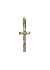 Gold Cross Spark Ring