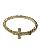 Gold Cross Spark Ring