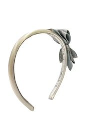 Glittered Silver Bow Hairband