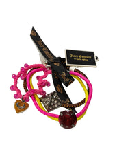 Yellow, Pink Brown Charmy Hair Elastics