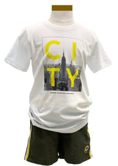 'CITY' Design Top and Short Set