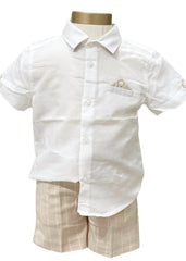 Button Down Linen Shirt and Short Set