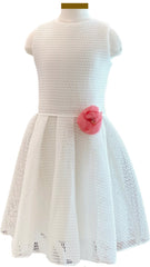 White Aia Double Mesh Fabric Dress