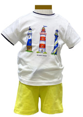 Lighthouse Printed Top with Short Set