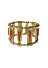 Coral Railway Stretch Bracelet