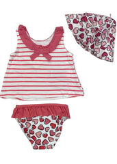 Mayoral Heart and Stripes 2pc Swimsuit Set