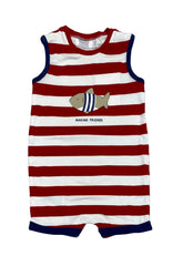 Mayoral Red Stripe Fish Print Shortie
