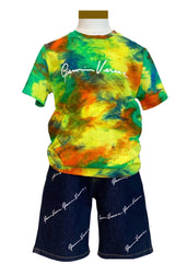 Color Dye Top and Short Set