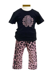 'RC' Rosegold Stud Top and Leggings Set