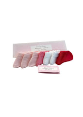 White Pink Shades, Set of 7 Socks