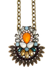 Peacock Seashell Necklace and Earring Set