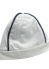 Cotton Beanie Hat with 'Emporio Armani' Trim