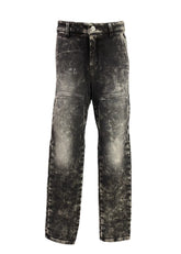 Black Young Versace Faded Black Regular Fit Jeans