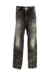 Black Young Versace Faded Black Regular Fit Jeans