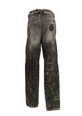 Black Young Versace Faded Black Regular Fit Jeans