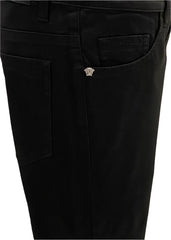Black Young Versace Black Slim Fit Trousers