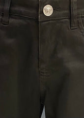 Black Young Versace Black Slim Fit Trousers
