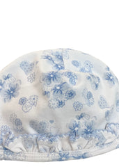 Blue Ruffled Heart Blossom Hat