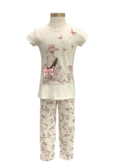 Flowers and Butterflies Pyjama Top and Pants Set