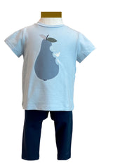 Apple Bite Design Top and Leggings Set