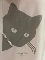 Pink Gray Cat & Polka - Pink Pyjamas