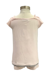 Pink Gray Cat & Polka - Pink Pyjamas