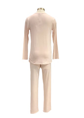 Lace Embroidered Pyjama Top and Pants Set