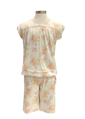Ivory Multi Silky Floral Pyjamas