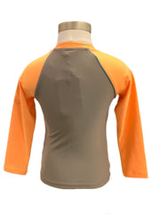 Brown Orange Santa Fe Bison Rash Guard