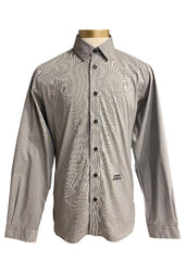 Black Gray Young Versace All Over Micro-dot Embroidery Shirt