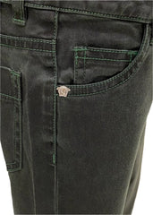 Green Young Versace Moss Green Regular Fit Trousers