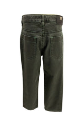Green Young Versace Moss Green Regular Fit Trousers