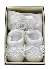 Tatting Lace Bootie and Headband Set