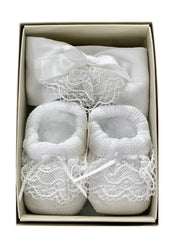 Tatting Lace Bootie and Headband Set