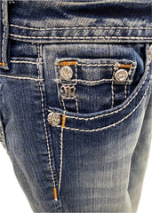 Faded Studded Cuffed Capri Quarter Pants