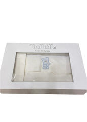 'DAD' Bear Embroidered Pushchair Linen Set