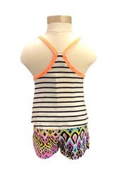 Multi Zebra Top and Shorts Set